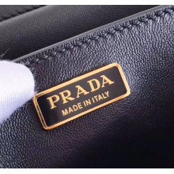 Prada Cahier Shoulder Bag In Black Leather 704