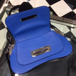 Prada Sidonie Shoulder Bag In Blue/Black Leather 797