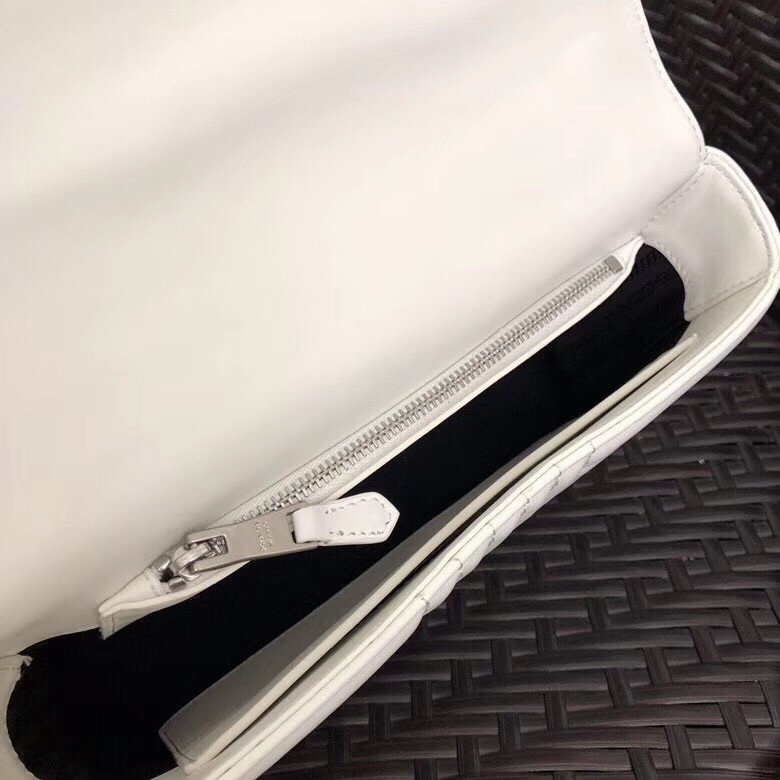 Prada Medium Diagramme Flap Bag In Ivory Calfskin 493