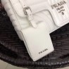 Prada Medium Diagramme Flap Bag In Ivory Calfskin 493