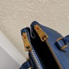 Prada Small Galleria Bag In Bluette Saffiano Leather 423