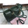 Dior Large Lady Dior Bag In Green Cannage Lambskin 508