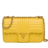 Prada Medium Diagramme Flap Bag In Yellow Calfskin 332