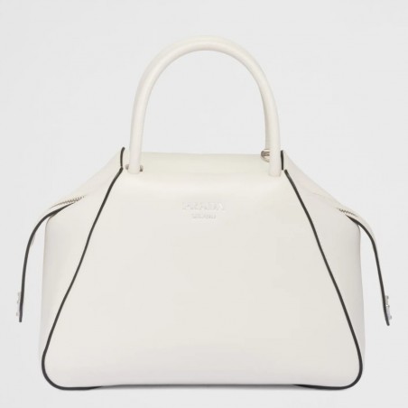 Prada Supernova Small Handbag In White Leather 961