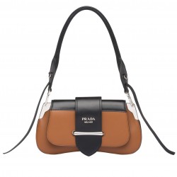 Prada Sidonie Shoulder Bag In Brown/Black Leather 983
