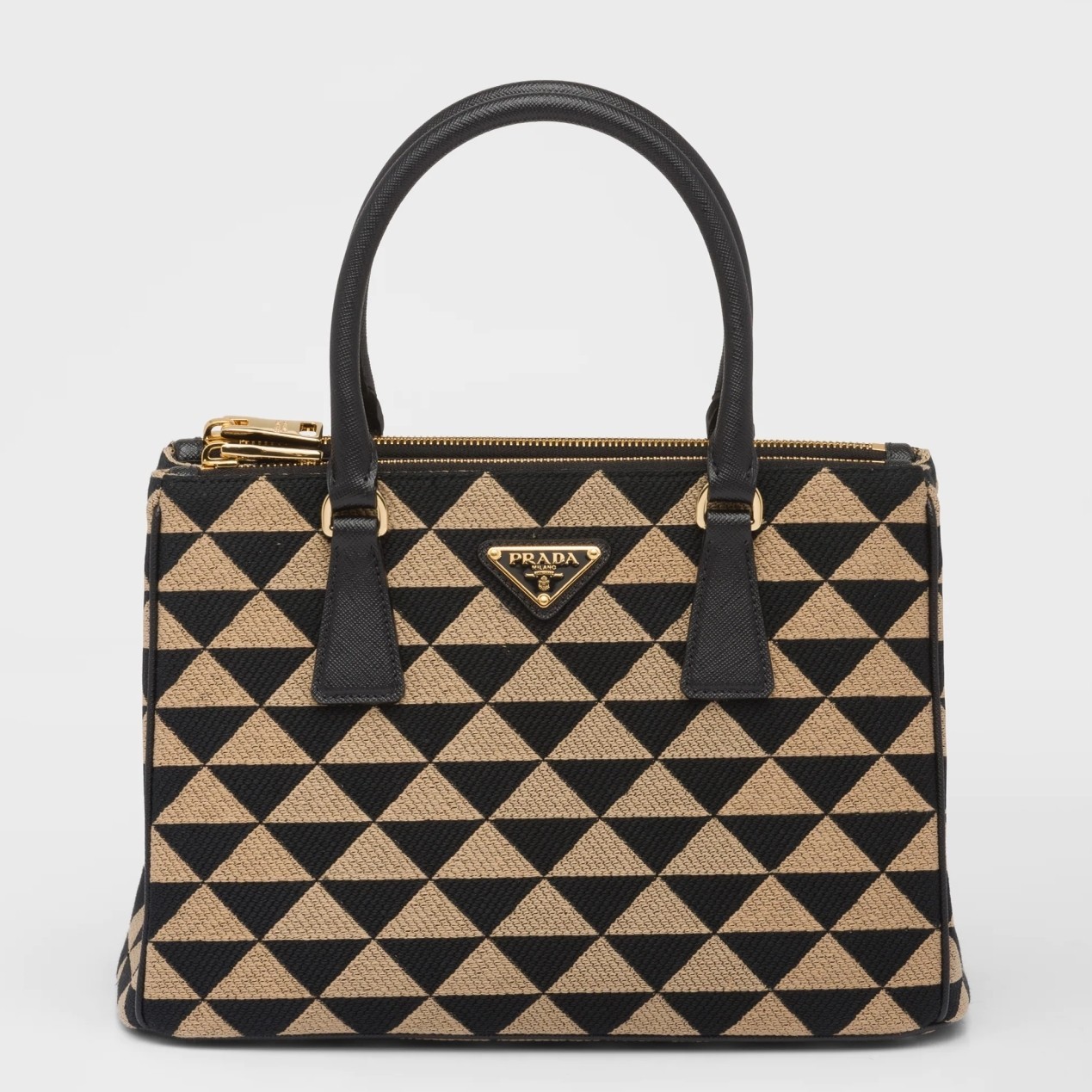 Prada Galleria Small Bag In Jacquard Fabric 493