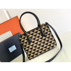 Prada Galleria Small Bag In Jacquard Fabric 493