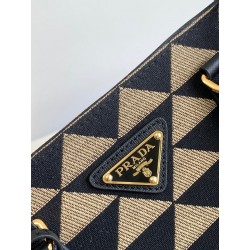 Prada Galleria Small Bag In Jacquard Fabric 493