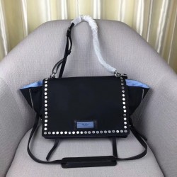 Prada Etiquette Bag In Nylon With Metal Stud Trim 514