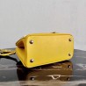 Prada Galleria Micro Bag In Yellow Saffiano Leather 553