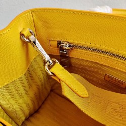 Prada Galleria Micro Bag In Yellow Saffiano Leather 553