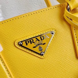 Prada Galleria Micro Bag In Yellow Saffiano Leather 553