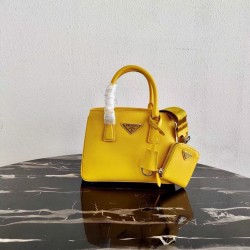 Prada Galleria Micro Bag In Yellow Saffiano Leather 553