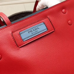 Prada Etiquette Tote Bag In Red Calf Leather 499