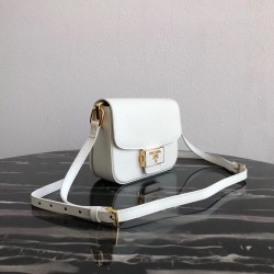 Prada Embleme Bag In White Saffiano Leather  528