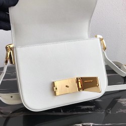 Prada Embleme Bag In White Saffiano Leather  528