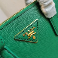 Prada Mini Galleria Bag In Green Saffiano Leather 557