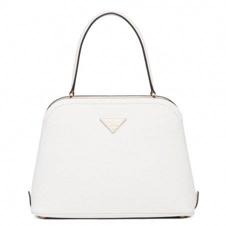 Prada Matinee Mini Bag In White Saffiano Leather 574