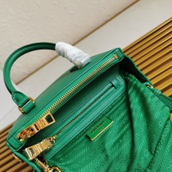 Prada Mini Galleria Bag In Green Saffiano Leather 557