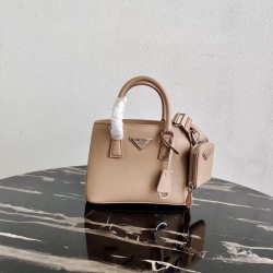 Prada Galleria Micro Bag In Beige Saffiano Leather 092