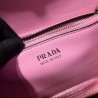 Prada Monochrome Top Handle Bag In Pink Saffiano Leather 127