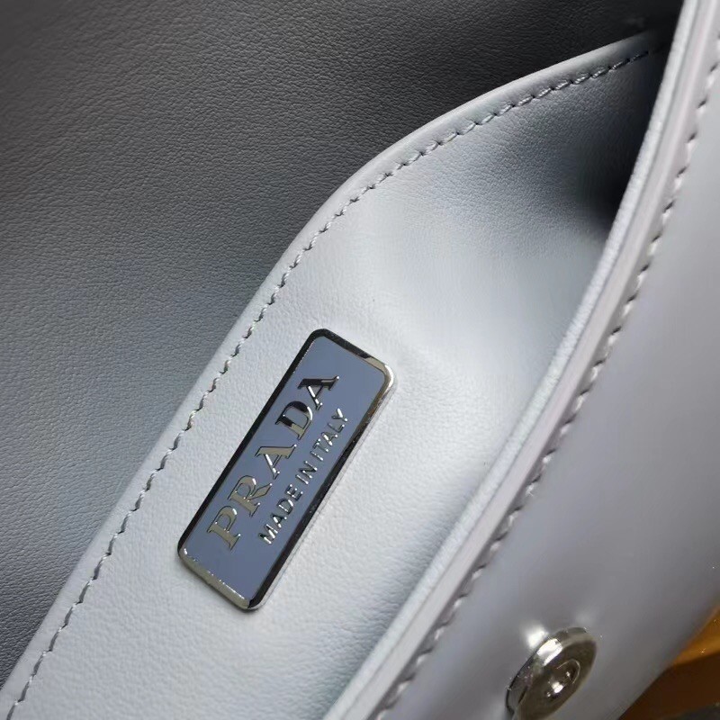 Prada Cleo Flap Bag In Cornflower Blue Brushed Leather 150