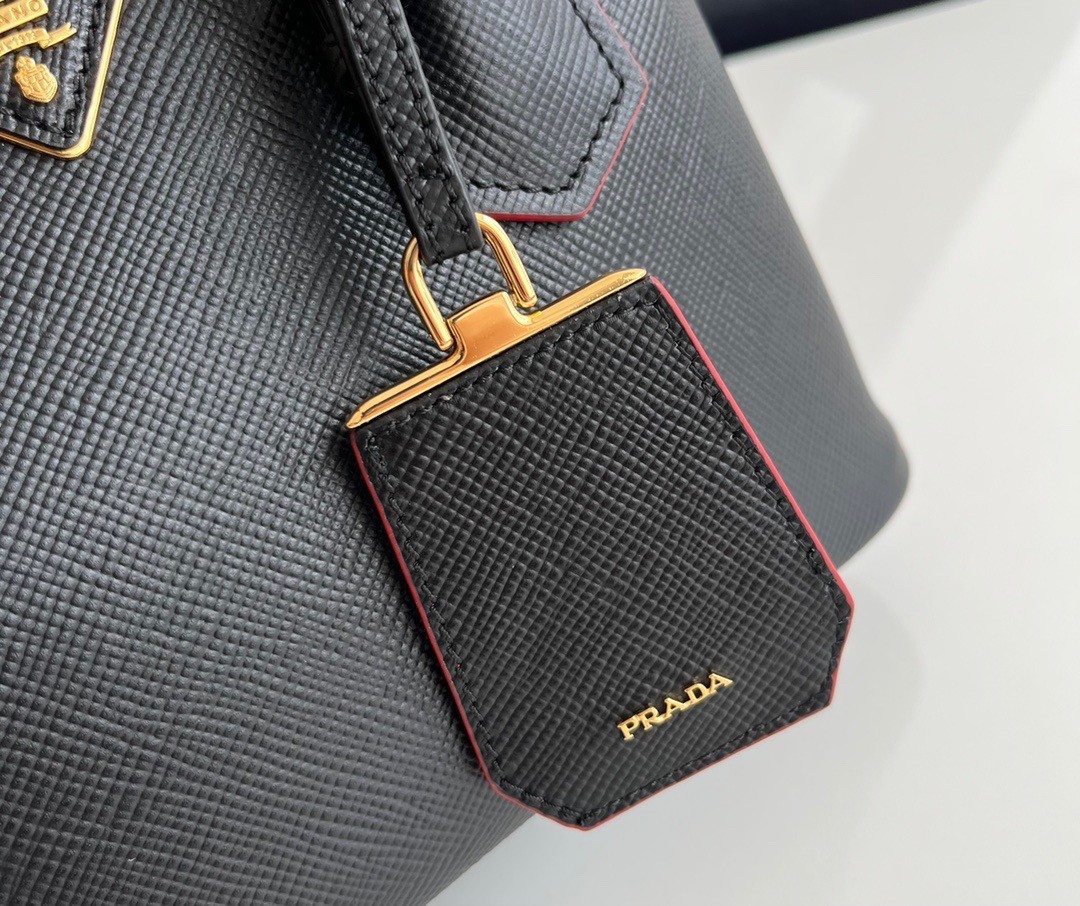 Prada Double Mini Bag In Black Saffiano Leather 570