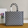 Prada Symbole Large Bag In White/Blue Jjacquard Fabric 583