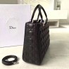 Dior Large Lady Dior Bag In Black Lambskin 676