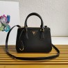 Prada Galleria Small Bag in Black Saffiano Leather 383
