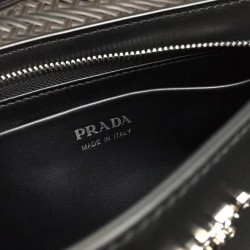 Prada Black Sidonie Leather Shoulder Bag 424