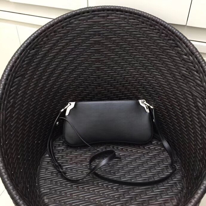 Prada Black Sidonie Leather Shoulder Bag 424