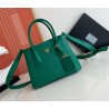 Prada Double Mini Bag In Green Saffiano Leather 436