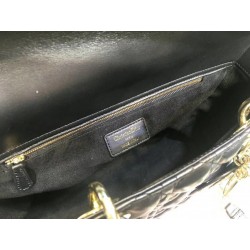 Dior Large Lady Dior Bag In Black Cannage Lambskin 358
