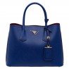 Prada Blue Saffiano Double Medium Bag 511