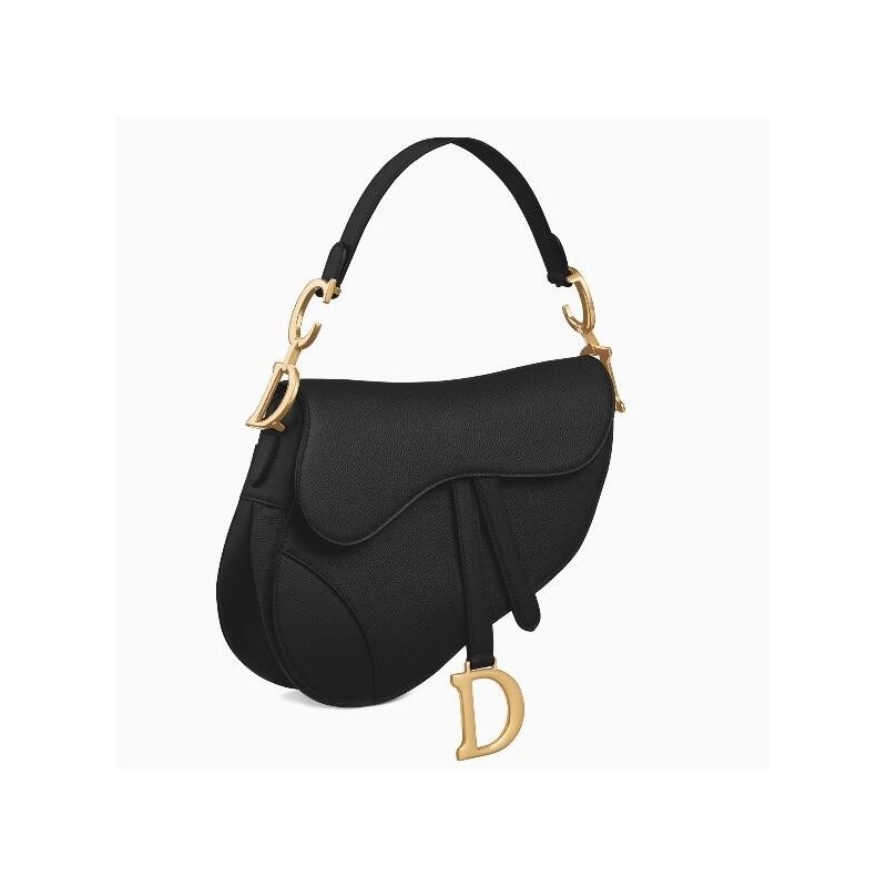 Dior Saddle Bag In Black Grained Calfskin 527