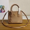 Prada Mini Galleria Bag In Beige Saffiano Leather 670