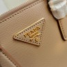 Prada Mini Galleria Bag In Beige Saffiano Leather 670