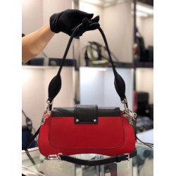 Prada Sidonie Shoulder Bag In Red/Black Leather 746