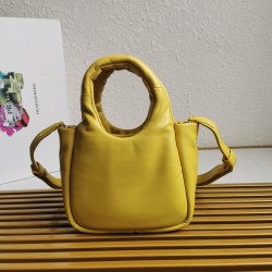 Prada Small Top-handle Bag in Yellow Nappa Leather 828