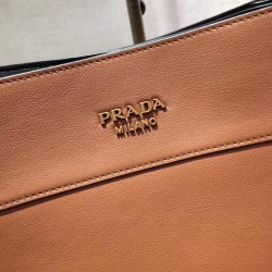 Prada Margit Shoulder Bag In Brown Calfskin 875