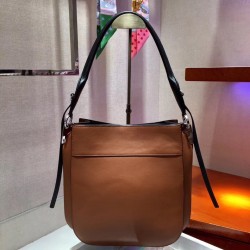 Prada Margit Shoulder Bag In Brown Calfskin 875