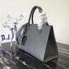 Prada Large Monochrome Bag In Grey Saffiano Leather 909