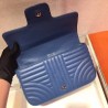 Prada Diagramme Flap Bag In Blue Calfskin 745