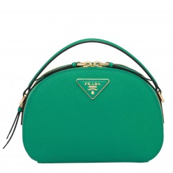 Prada Odette Green Saffiano Leather Bag 591