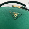 Prada Odette Green Saffiano Leather Bag 591