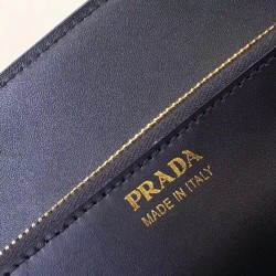 Prada Large Monochrome Bag In Black Saffiano Leather 630