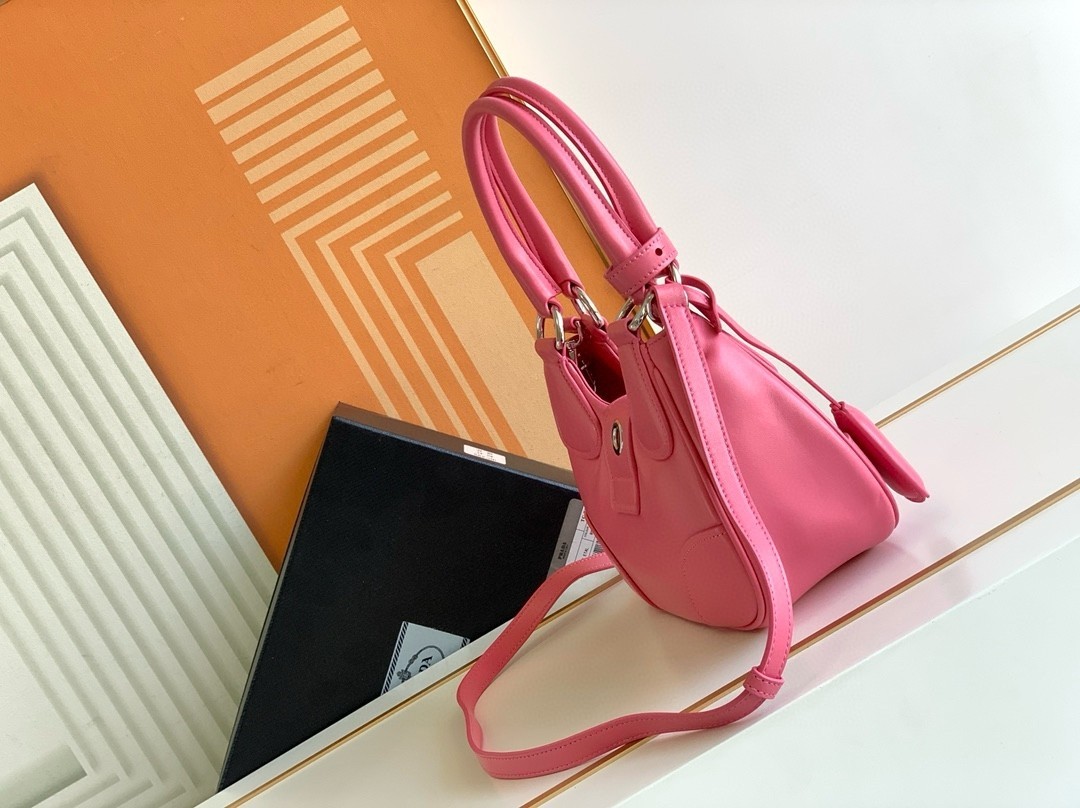 Prada Moon Bag in Pink Padded Nappa Leather 917