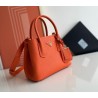 Prada Double Mini Bag In Orange Saffiano Leather 178