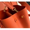 Prada Double Mini Bag In Orange Saffiano Leather 178